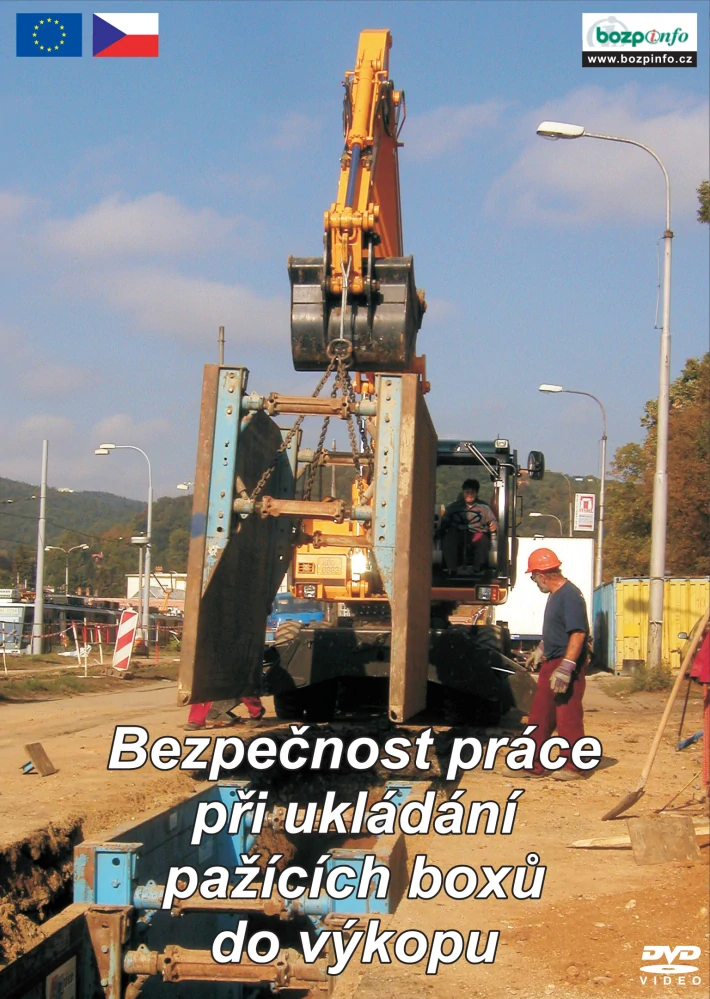 Bezpečnost práce při ukládání pažicích boxů do výkopu