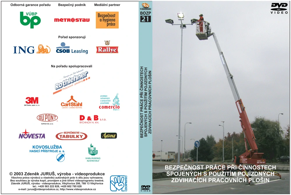 Bezpečnost práce při činnostech spojených s použitím pojízdných zdvihacích pracovních plošin