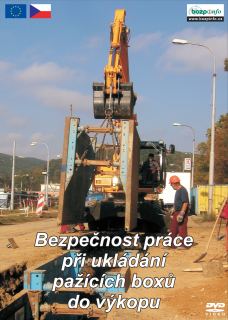 Bezpečnost práce při ukládání pažicích boxů do výkopu
